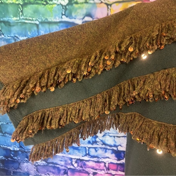 NWT Manoush oversized wool  sweater with sequins - Picture 4 of 10